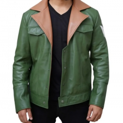 Mobile Suit Gundam Iron-Blooded Orphans Orga Itsuka Cosplay Costume Jacket Tekkadan Orga Itsuka Green Leather Jacket Mobile Suit Gundam Iron-Blooded Orphans Orga Itsuka Cosplay Costume Jacket Tekkadan Orga Itsuka Green Leather Jacket